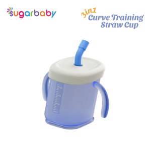 Sugarbaby / Sakumini 3 in 1 Curve Training Straw Cup/Gelas MPASI Bayi/Gelas Bayi Anti Tumpah Bocor/Training Cup BPA FREE
