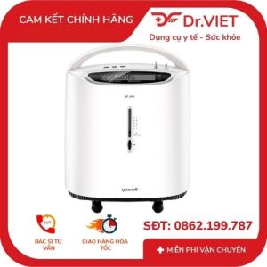 Máy tạo oxy Yuwell 5 Lít 8F-5A - thiết bị hỗ trợ cung cấp oxy phù hợp sử dụng tại gia đình phòng khám và cơ sở chăm sóc sức khỏe.