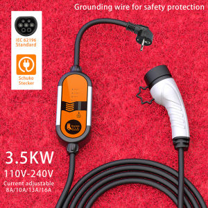 Feyree เครื่องชาร์จ EV แบบพกพา emergency charger ev ev home charger สายชาร์จ Type2 IEC62196-2 16A EVSE Type1 SAE J1772กล่องควบคุมปลั๊กแบบยุโรปสำหรับรถยนต์ไฟฟ้า