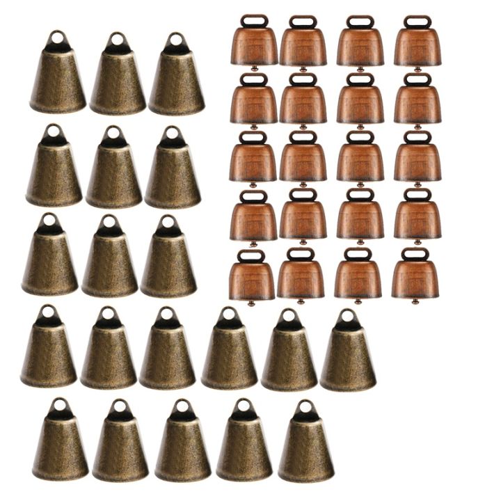 6 Pieces Cow Horse Sheep Grazing Small Brass Bells Cowbell Retro For Grazing Copper Green Bronze Red Bronze Gold