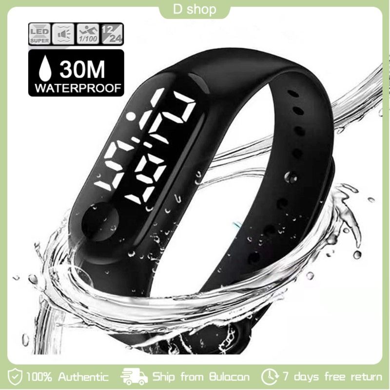 30M Waterproof Touch Screen Sport Watch Fashion Smart Sports Watch Led Bracelet Watch Luminous Transparent Mens and Women