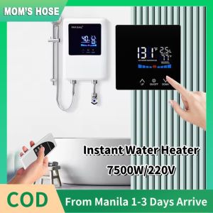 7500W Tankless Water Heater Electric Instant Water Heater Under Sink Hot Water Heater Mini Water Heater Electric Tankless for RV Kitchen Bathroom