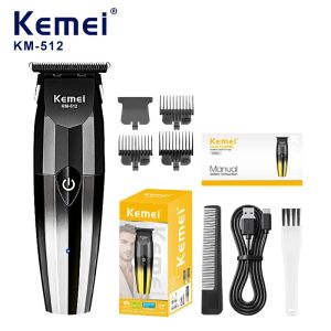 Kemei KM-512 Professional Electric Thruster USB Charging High Speed Hair Trimmer Oil Head Carving And Cutting Hair Clipper For Hair Salon