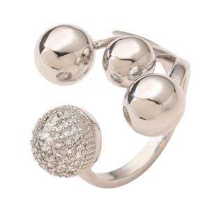 Nghệ thuật lấy cảm hứng từ đánh bóng Vòng đồng với đá Cubic Zirconia hiện đại Thiết kế bất đối xứng thời trang nữ