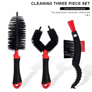 FPXR8 3Pcs Quick Washing Chain Cleaner Set Easy To Use Multi-functional Bike Chain Brush Durable Portable Chain Scrubber Motorcycle