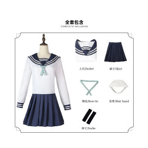 Anime Amanai Riko Cosplay Sailor JK Suit Dress Outfit Uniform Sets Halloween Women Girls Costume