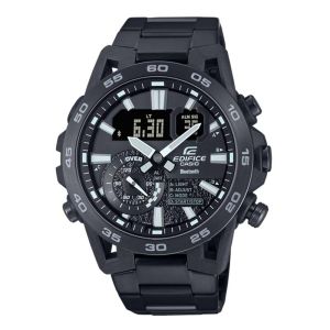 CASIO ORIGINAL - CASIO EDIFICE ECB-40BK-1ADF - MEN NG - STAINLESS - Hitam - Jam dunia JD18 # Jam Tangan Pria Jam Pria Jam Tangan Anti Air CASIO EDIFICE + CASIO ECB-40BK-1A ECB 40BK 1A ECB-40BK 40BK ECB40 ECB-40 $ S003