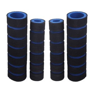 WH 4Pcs/set Motorcycle Handlebar Grips - Soft Sponge Foam Grip Cover - Universal Handle Protector Shell - Brake Clutch Lever Sleeves - For Electric Vehicles Bicycles