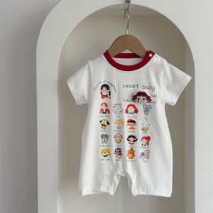 0-2 year old infant bodysuit soft cotton summer Shin-chan cartoon bodysuit for going out.