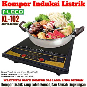 Kompor Listrik Fleco KL-101 Kompor Induksi Listrik / Kompor Induksi Elektrik / portable induction cooker 400 -1200W | F.S.S