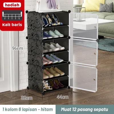TOMET Rak Sepatu Tertutup Anti Debu Shoe Storage Boxes Minimalis 4 /6/8 Susun