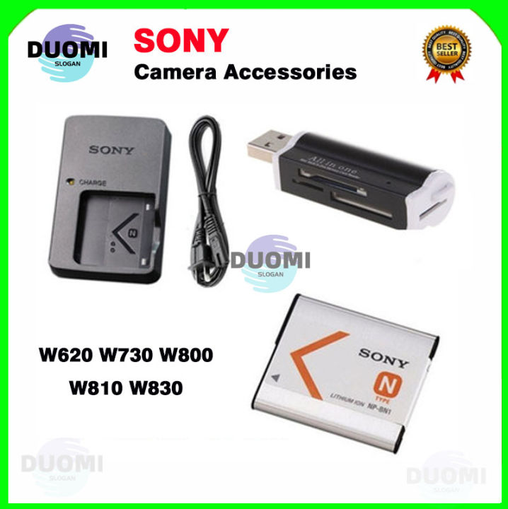 FOR Sony DSC-W620 W730 W800 W810 W830 Camera NP-BN1 Battery Charger  Card Reader