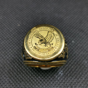 High Polished New The Fraternal Order of Eagles Ring Gold Silver Black Stainless Steel Bull for Ate Deoetpatria Vacuum Engraved Rings Size 7-13 RINGJ10-02LA432