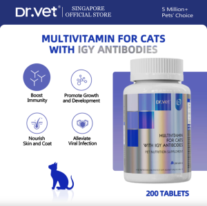(Dr.Vet by PETKIT) Multivitamin For Cats With IgY (200 Tablets)