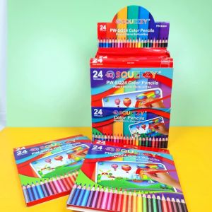 Harga Grosir (1Dus/12packs ) Pensil Warna Panjang 24 Warna PW-SQ24
