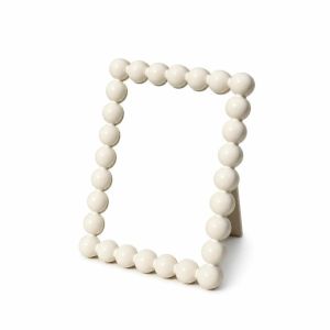 FXUP Hạt nhựa tròn Khung ảnh Màu sắc bánh macaron Viền đính hạt Giá đỡ khung ảnh Hiện đại Màn hình hiển thị ảnh để bàn Phòng làm việc tại nhà