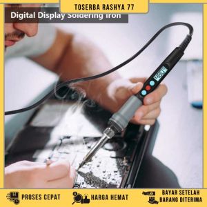 COD HANDSKIT Solder Listrik 90 Watt Super Panas Digital / Solder Iron Adjustable Temperature Soldering 90W / Solder Servis Tv Dan Hp Lengkap murah Yang Bagus