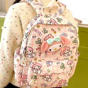 Beg Sekolah Kanak Kanak Perempuan Kartun Comel Beg Sandang Budak Perempuan Prasekolah Beg Mini Perjalanan Beg Galas Anak Perempuan Sanrio Kindergarten School Bag Girl Backpack Cute Girl Travel Outing Small Kuromi 幼儿园书包女童双肩包可爱女孩出游旅行儿童春游库洛米外出小背包 H051