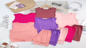 KIM103 Bộ ba lỗ trơn (10-26kg) bảng màu bé gái Minkymom thun lạnh siêu yêu