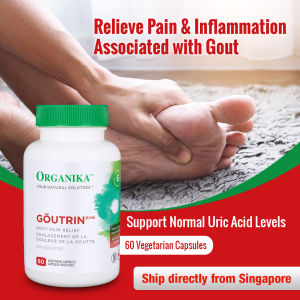 [Ship from Singapore] Organika Goutrin - Suplemen Kesehatan mengandung Antioksidan - Obat Sendi Obat Encok - Mengontrol Asam Urat Meredakan Nyeri Sendi Peradangan Mengurangi Gejala Asam Urat Akut (60 Kapsul)