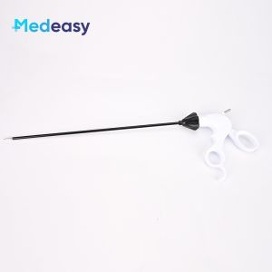 Laparoscopic Disposable Instrument curved scissors with white handle 5mm*330mm