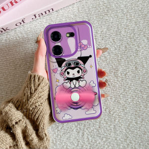 For TRANSSION Infinix SMART 7 X6515 TECNO Spark Go 2023 POP 7 PRO Cartoon Mouse Cat Phone Case with Spinner Wrist Strap Cover 手机卡通老鼠猫 旋转手机壳 手绳 FUNIANQI