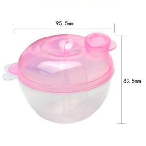3-compartment Rotating Milk Powder Box Dispenser for kids PP Food Portable Container Traval Bottles