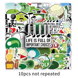 50PCS Ball Sports Golf Cartoon Graffiti Decal Waterproof PVC Sticker
