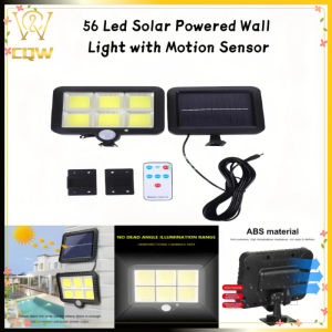 CQW.NO1 Waterproof Outdoor Solar Lights 56 LED Solar Powered Wall Light with Motion Sensor