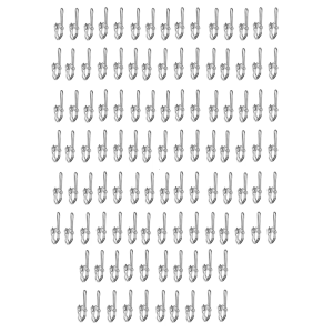 100Pieces Curtain Hooks Metal Drapery Hooks for Effortlessly Installation in Homes Business Elegant Curtain Accessories