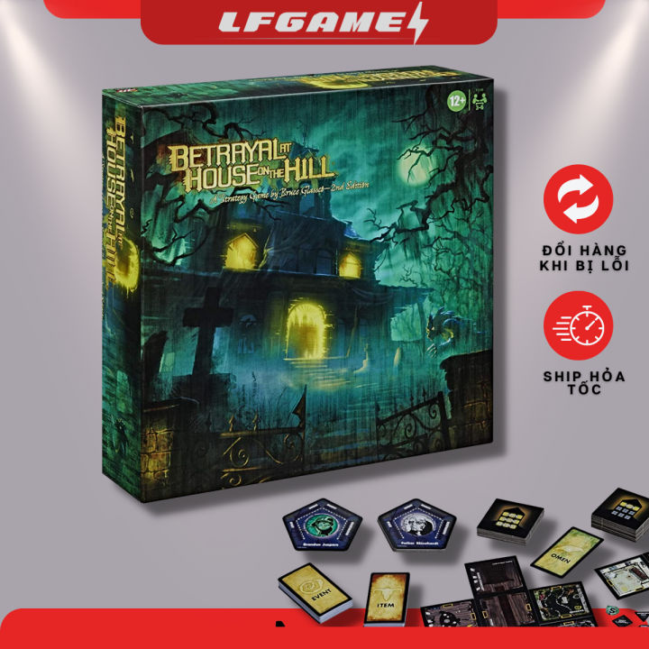 [Bản cao cấp] Bộ Boardgame Betrayal At House On The Hill Kẻ phản bội ở ngôi nhà trên đồi hộp cứng bản tiếng anh