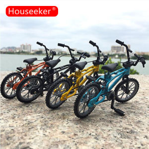 Houseeker Mô Hình Xe Đạp Bằng Ngón Tay Mô Phỏng Xe Đạp Hợp Kim Mini Đồ Trang Trí Sáng Tạo
