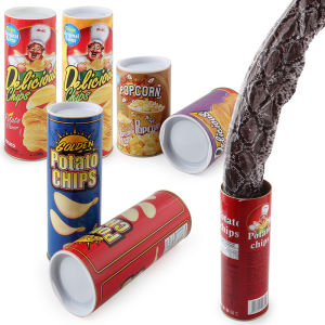 Potato Chip Snake in A Can Gift Prank Funny Scary Shock Halloween Gift Joke Prank Gifts Prank Potato Chips Cans Snake Toy