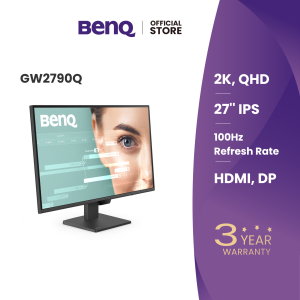 BenQ GW2790Q Home and Office Monitor (27"/IPS/100Hz/HDMI v2.0/Speaker/Eye-Care)