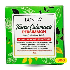 BUY 1 TAKE 1 BONITA Tawas Calamansi Persimmon Odor Eliminator + Whitening Soap 80g Underarm Deodorizing Whitening Soap