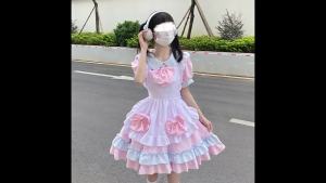 Japanese Halloween Lolita Soft Girl Maid Outfit Cafe COS Anime Cream Sweetheart Maid Outfit