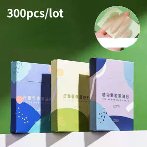 300pcs Oil Absorbing Natural Tissues Premium Face Oil Blotting Paper Cleaner Matting Face Wipes Beauty Makeup Tools