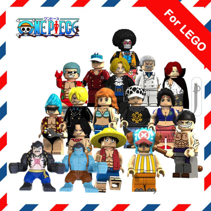One Pieces Minifigures Cartoon Luffy Zoro Robin Frank Shanks Namie Building  Blocks Toys For Lego
