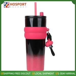 700ml Space-Themed Gradient Color Insulated Water Bottle Stainless Steel for Fitness and Travel