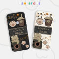 Ốp lưng Oppo Realme C12 / C15 /  C21Y / C25Y / C25 /C25S / Narzo 20/Narzo 30A/A15/ A15S / A35, in hình Bear Coffee. 