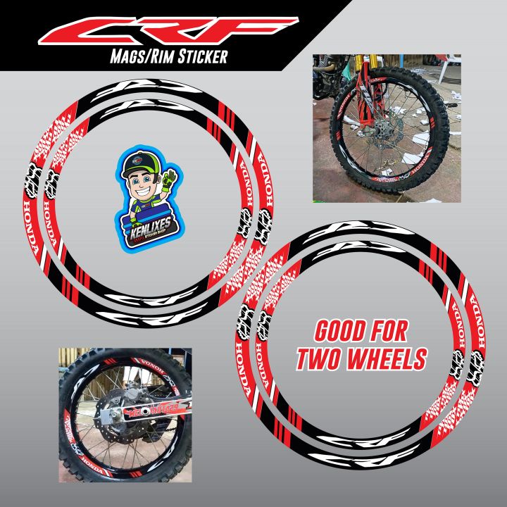 Honda Crf 150 Rim Sticker Decals Mags Front And Back Kenlixes Lazada Ph 3668