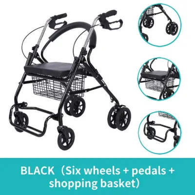 Wheeled four-wheeler advanced seats foldable shopping cart casual light seat mobility scooter