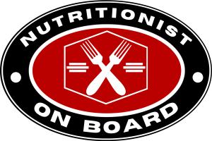 License Nutritionist ON BOARD VINYL STICKER 7X10cm