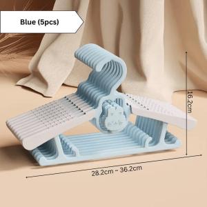Ready Stock 5Pcs Set Kids Clothes Hanger Viral Adjustable Size Baju Baby Multifunction Penyangkut Baju Tudung Ampaian Baju Budak Premium Coat Skirt Kanak-Kanak Sangkut Baju High Quality Cute Cartoon Anti-Slip Retractable Stackable Durable Colourful
