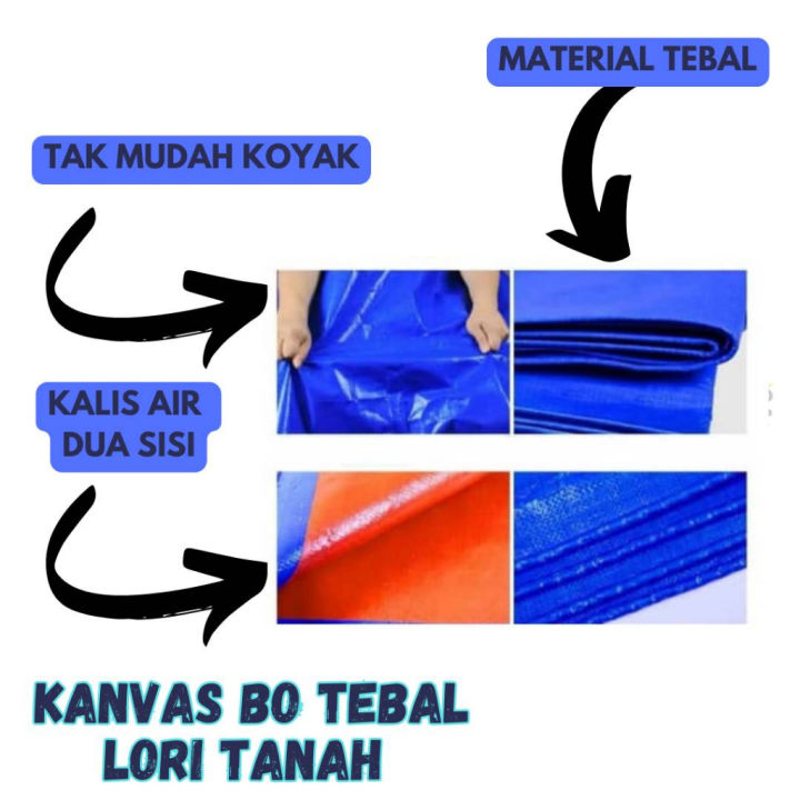 KANVAS B/O BLUE ORANGE PELBAGAI SAIZ EMPAT SEGI DAN LORI TANAH ADA EKOR ...