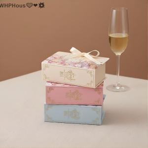 WP💓💛💖 5Pcs Paperboard Gift Box with Ribbon Luxury Candy Chocolate Packaging for Christmas Birthday Parties