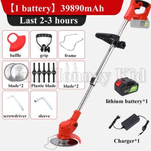 Electric Lawn Mower 999VF Cordless Grass Cutter Portable Grass Trimmer Mesin Rumput Bateri Recharge