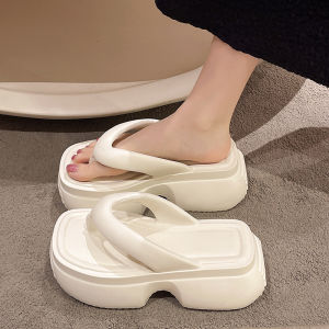 [Free Shipping] Height-Increasing Flip-Flops with 8Cm Heel New Summer Thick-Soled Sandals Versatile Outdoor Slippers for Women