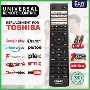 【𝐅𝐑𝐄𝐄 𝐁𝐀𝐓𝐓𝐄𝐑𝐘 𝐀𝐀𝐗𝟐】Universal Remote Control For Toshiba LCD LED TV Youtube Netflix Prime Video RM-L1810 CT-32F2 CT-90229 CT-90394 CT-8002 CT-90237 CT-90400 CT-8003