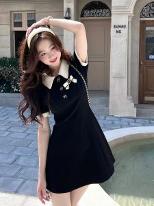 LU CHER ดำเดรสคอโปโล การออกเดทสไตล์หวานและวินเทจต้องมี